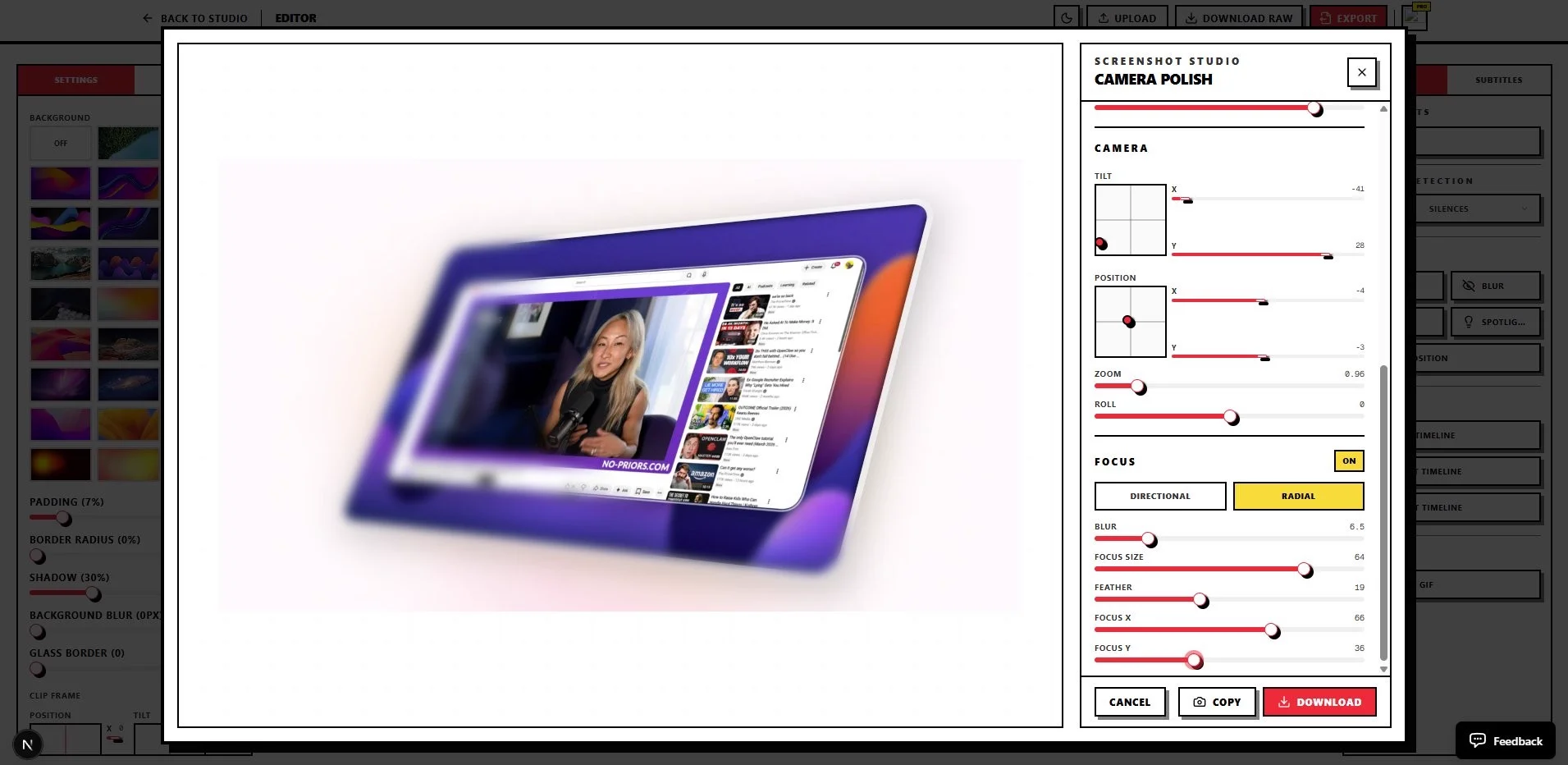 Screenshot Studio output example